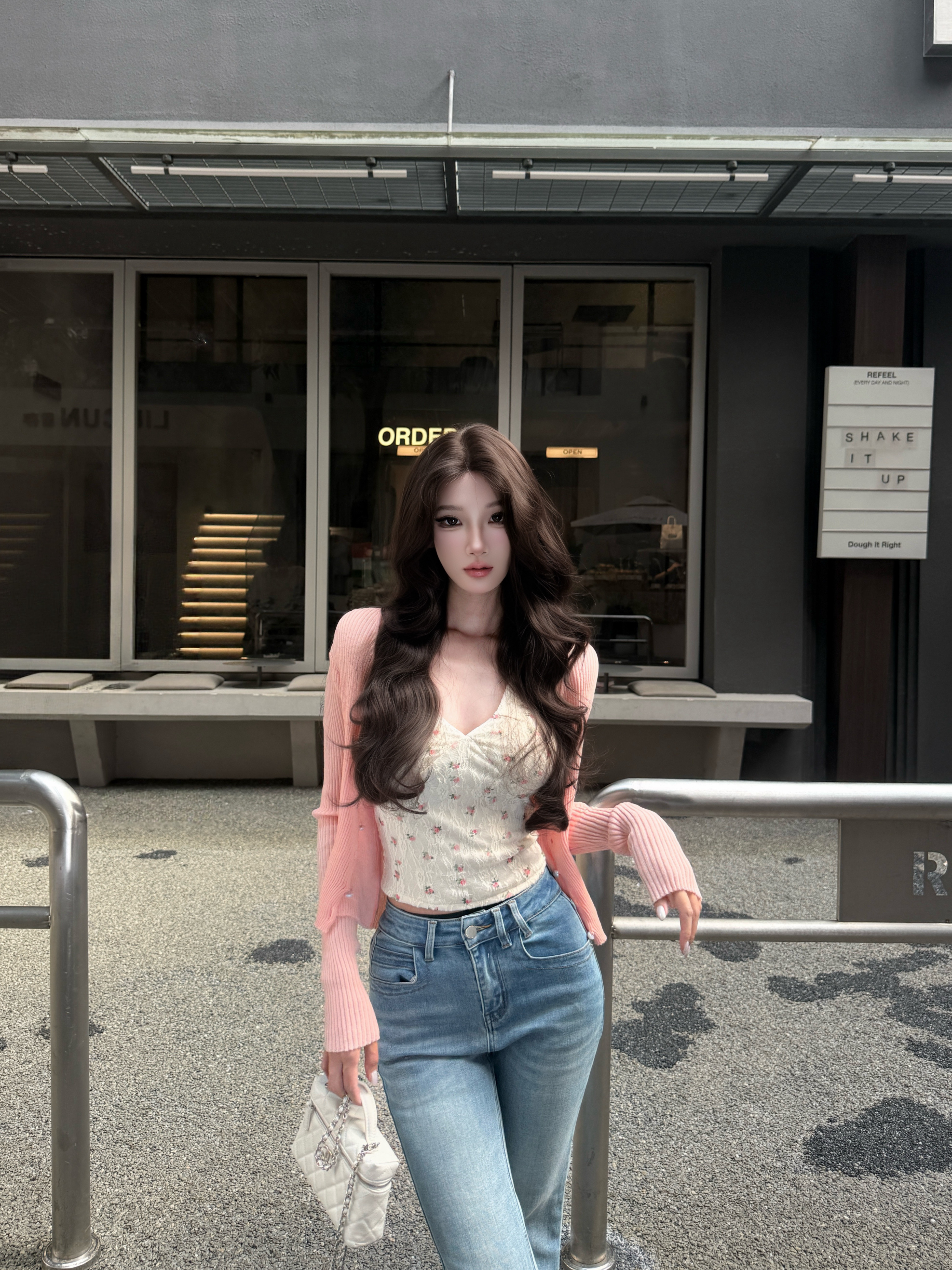 AWMUMU亚麻针织开衫女韩系辣妹修身轻薄显瘦外搭防晒打底衫上衣女