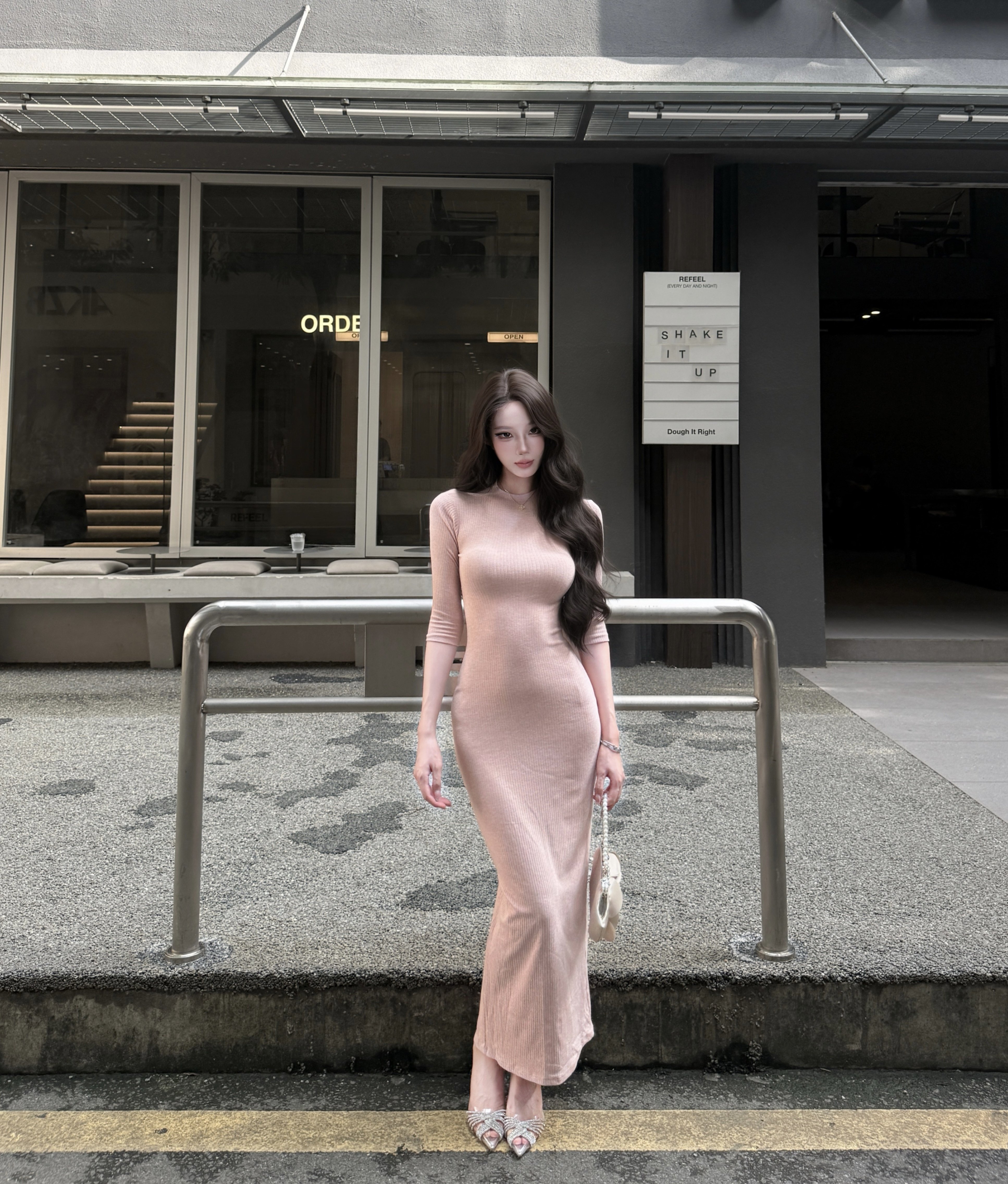 纯欲风性感辣妹修身显瘦包臀长裙图片