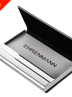 清仓德国EHRENMANN商务名片夹男士真皮名片盒女士定制logo刻字