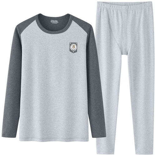 青少年简约长袖秋衣秋裤