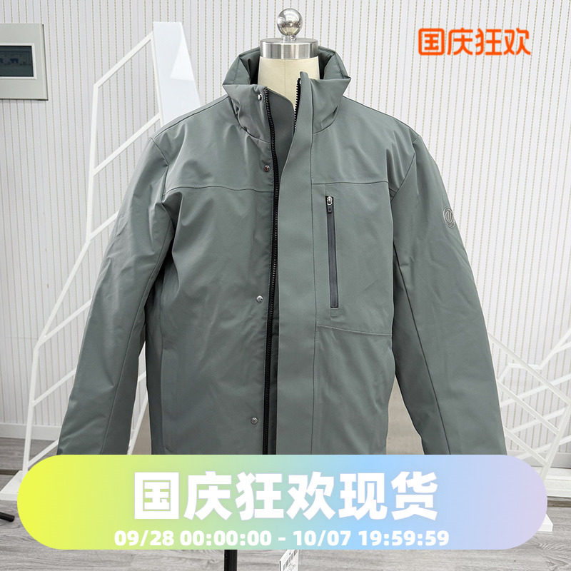 波司登商务鹅绒立领简约气质男款内胆可脱卸中短款羽绒服图片