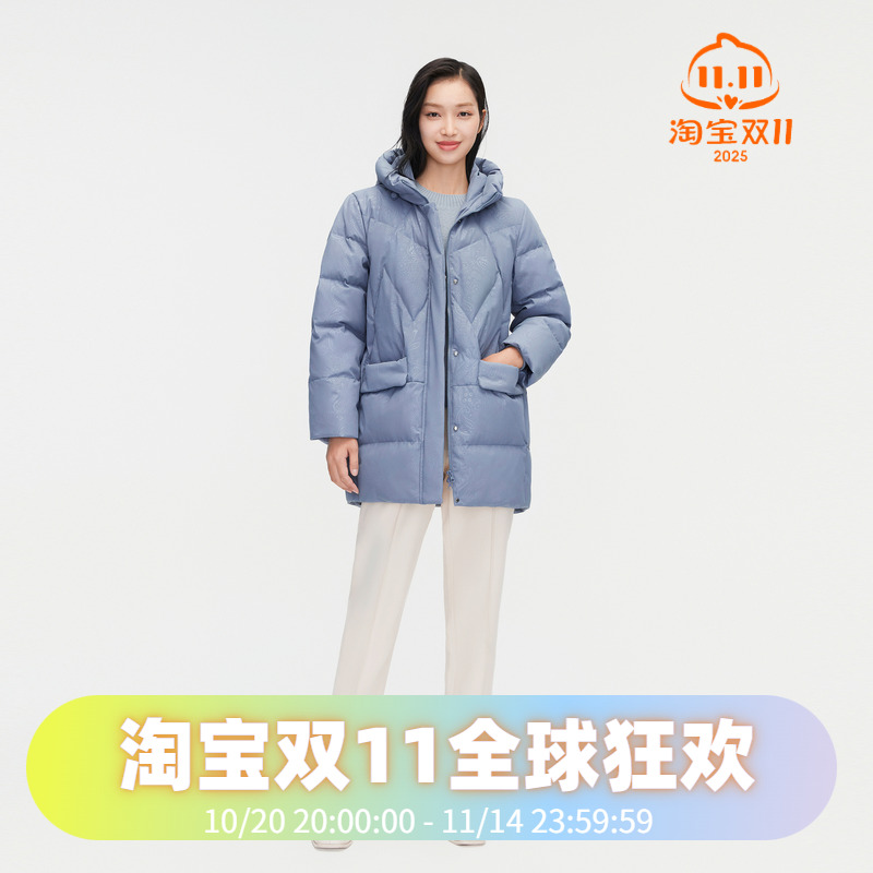 波司登宽松中长羽绒服