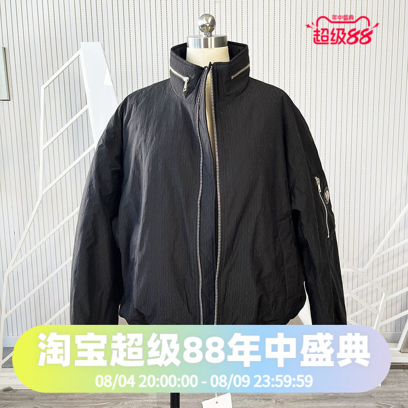 波司登2024时尚黑金系列酷飒立领短款男女同款夹克外套羽绒服