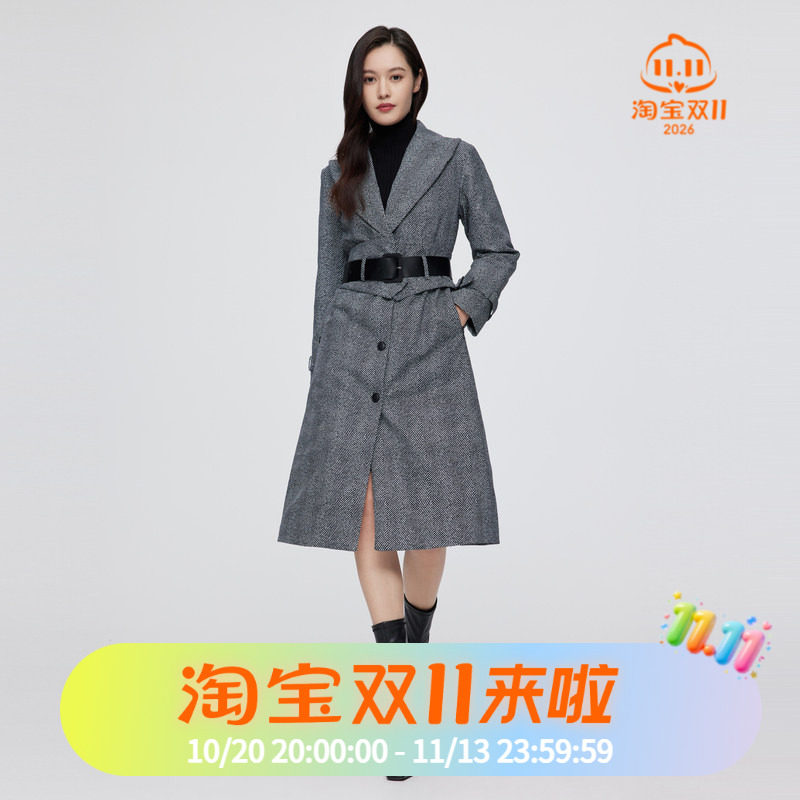 波司登羽绒服女鹅绒组合长款过膝韩版时尚修身风衣外套明星同款