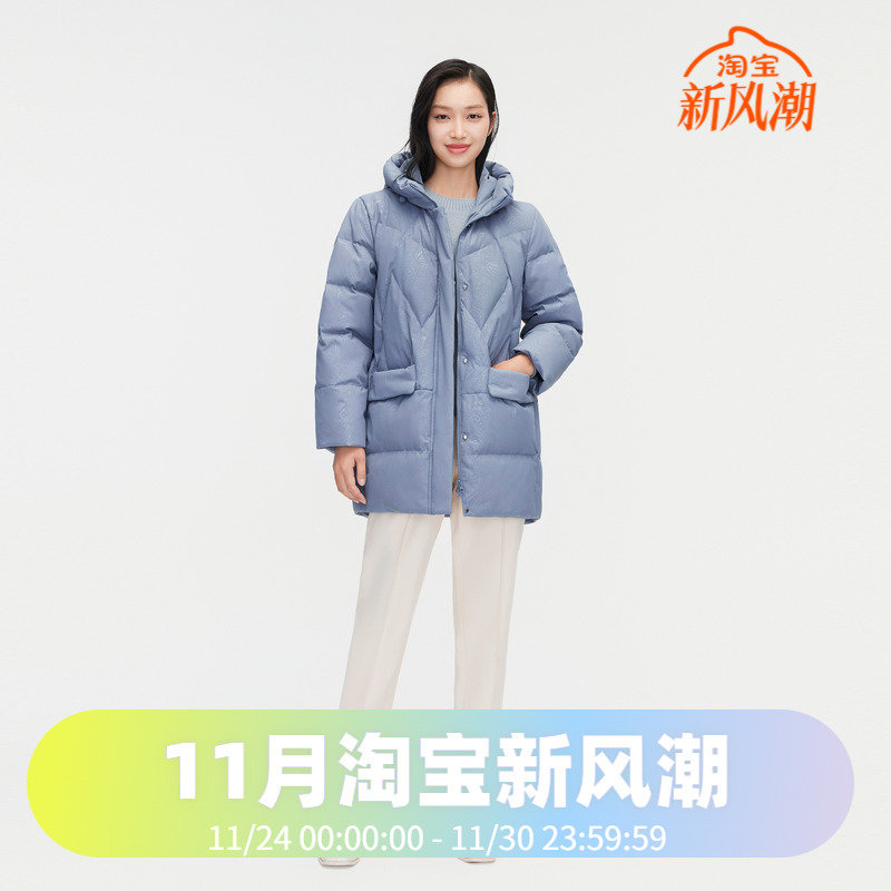 波司登宽松中长羽绒服