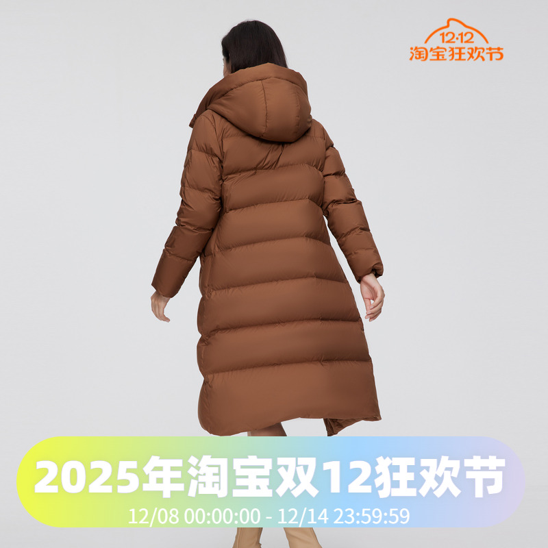 波司登羽绒服女冬款时尚中长款简约连帽冬装外套