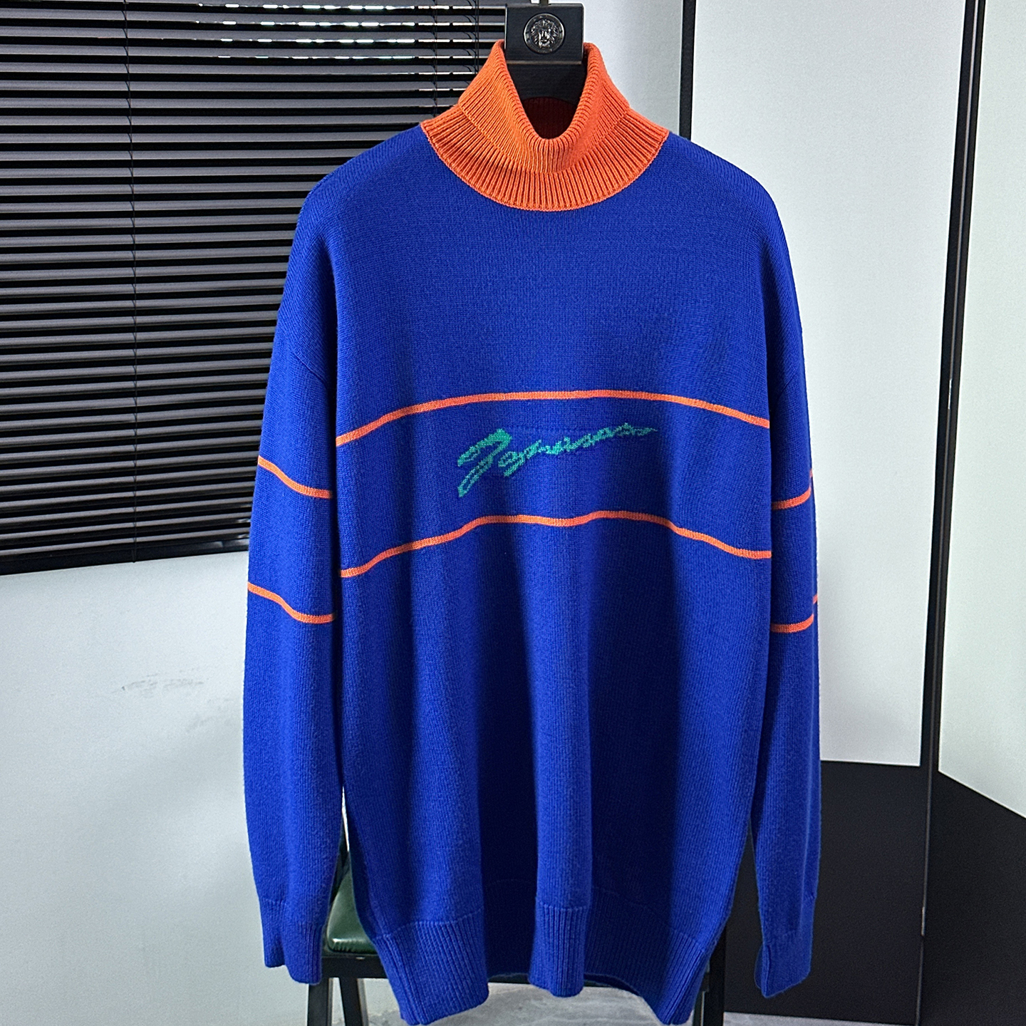 实体专柜潮牌廓形纯羊毛针织衫