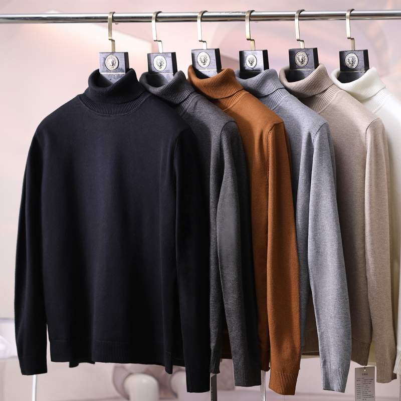 工厂品牌休闲高领加绒加厚毛衣