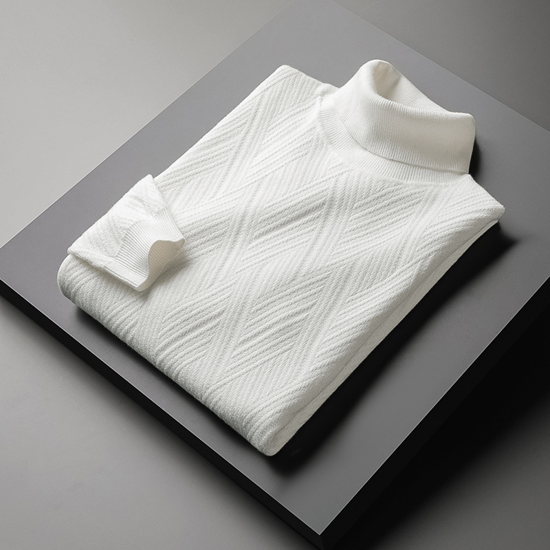 基础款粘纤混纺高领不扎人毛衣