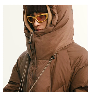 黑舰队 面包羽绒服工装羽绒服新国标90白鸭绒三防保暖外套