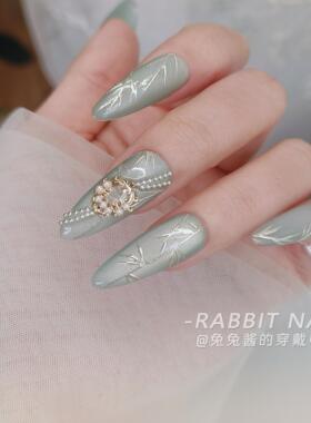 【金风玉露】清冷感仙女温柔气质猫眼中式国风古风·纯手工穿戴甲