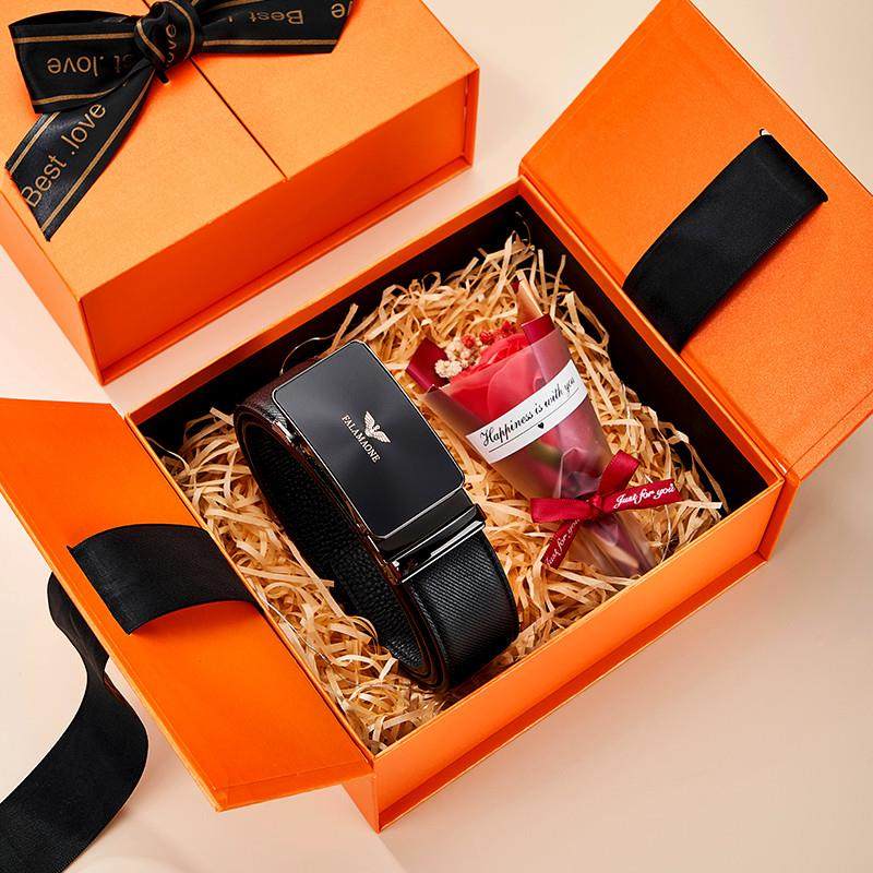 法莱阿玛尼正品皮带男真皮腰带男士裤带高档品牌2025新款送男朋友