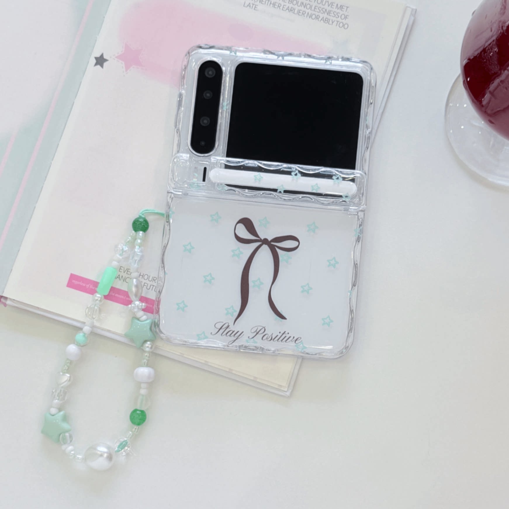 适用于华为PuraX甜美风蝴蝶结透明手机壳星星少女感保护套小清新创意可爱文字图案防摔正品韩系简约时尚防摔