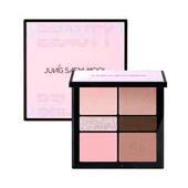 韩国郑瑄茉六色眼影盘化妆师调色珠光亮片腮红持久留色不易脱妆