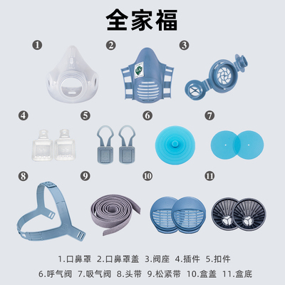 防尘工业粉尘气体配件防毒面具