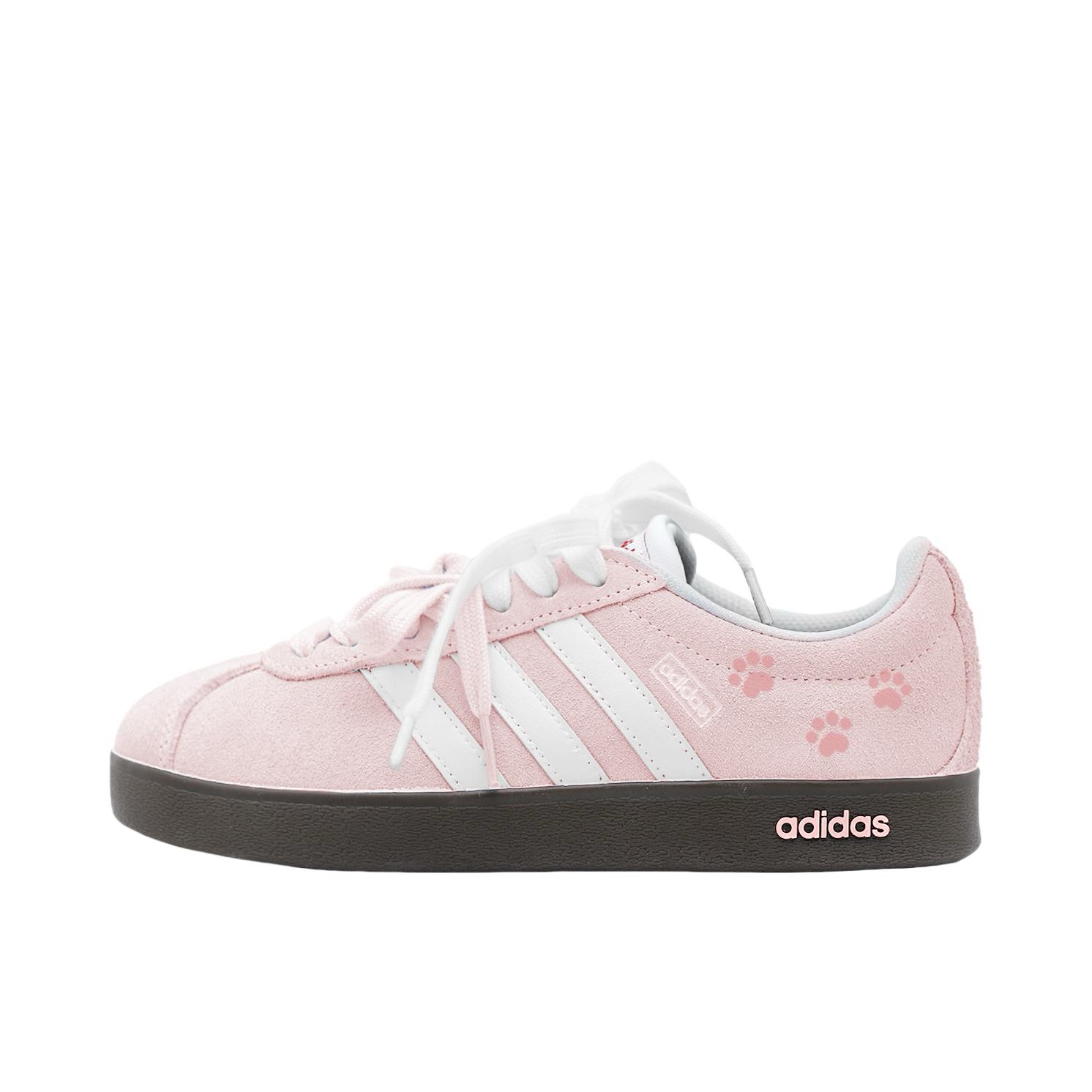 【定制球鞋】Adidas neo VL Court 2.0 德训鞋 板鞋（樱粉猫爪）