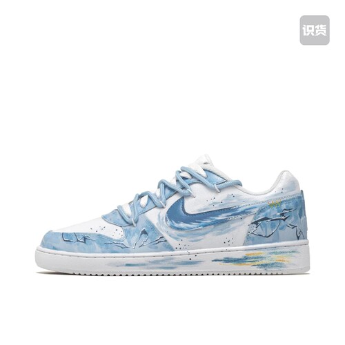 定制款 Nike EBERNON 风岚 板鞋AQ1775-100 (TEAM698-闪电之子)