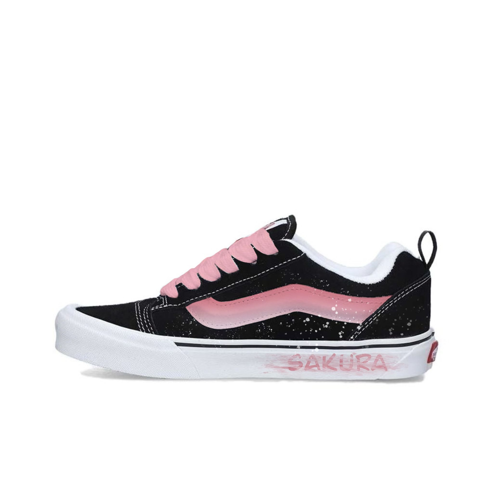 【定制球鞋】Vans Knu Skool VN0009QC6BT1（Team613-樱花之恋）