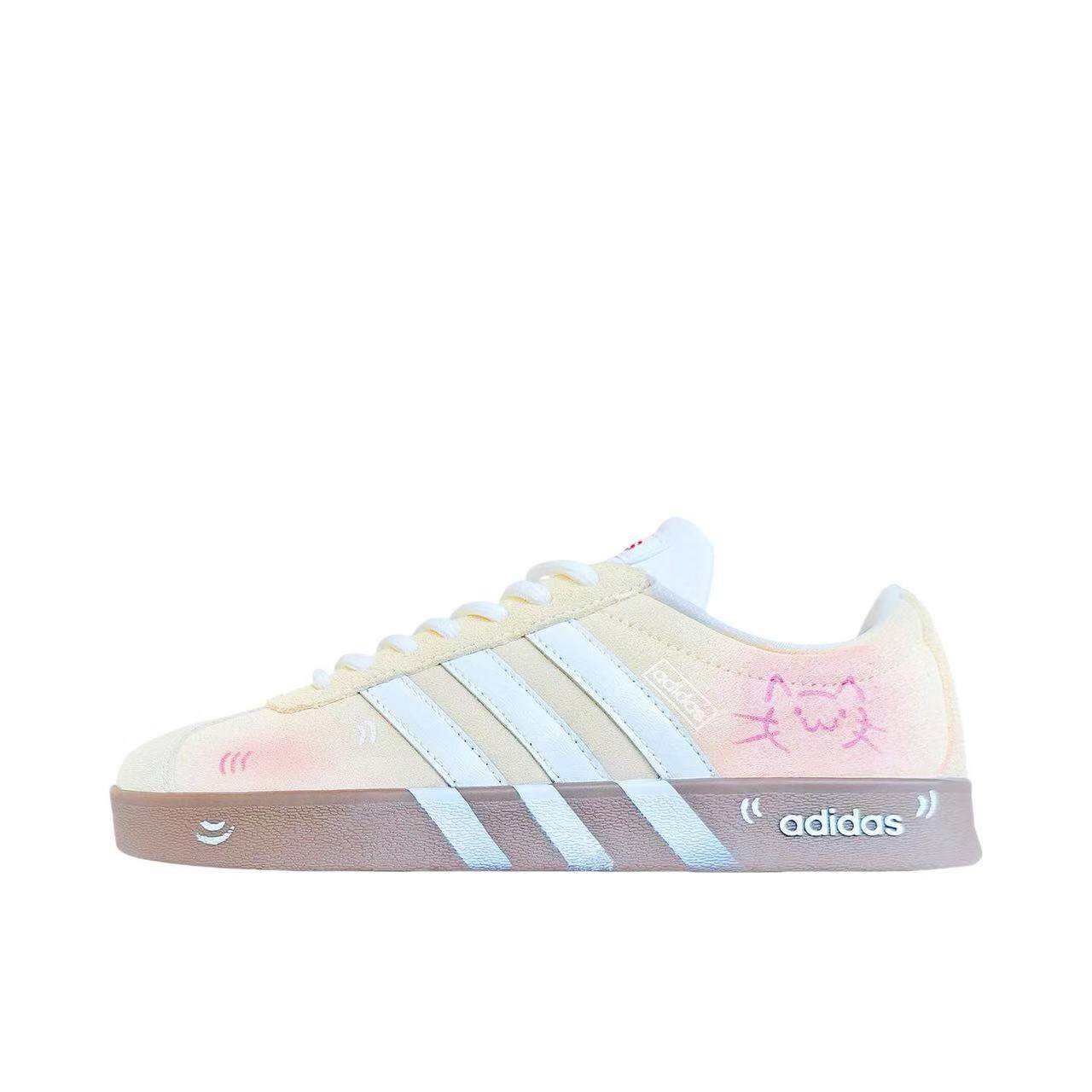 【定制球鞋】Adidas neo VL Court 2.0 (TEAM1363-粉糯奶猫)