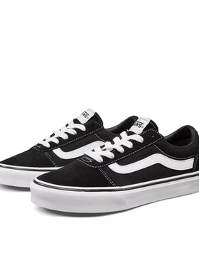 万斯 Ward 时尚经典 休闲鞋 Black/True White 女款/黑色