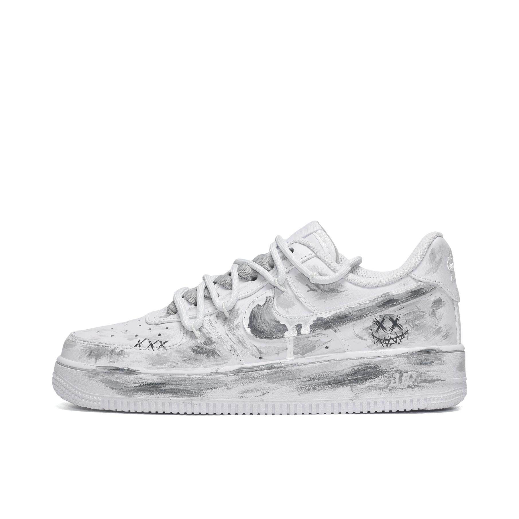 【定制球鞋】Nike Air Force 1 (TeamE-男款小情绪白灰)