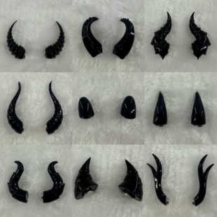 bjd头饰配件配饰龙角兽角暗黑哥特角bjd恶魔角通用cos道具头饰