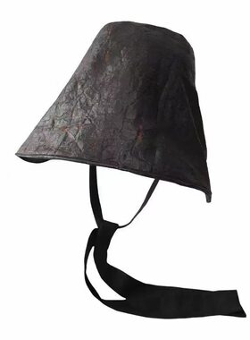 丝迷 【上新】香云纱龟纹布艺兜帽 异域复古服饰一体连帽设计