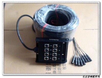 NPX-8  8路舞台连接线盒50米/话筒灯光信号线缆调音台信号接线盒