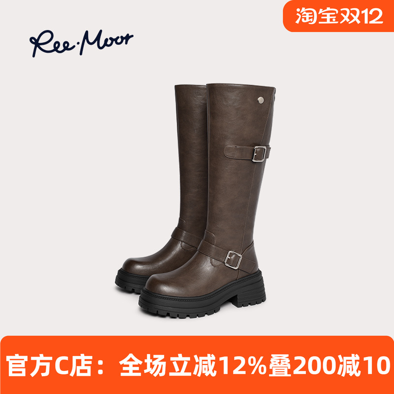 REEMOOR骑士靴增高长筒靴