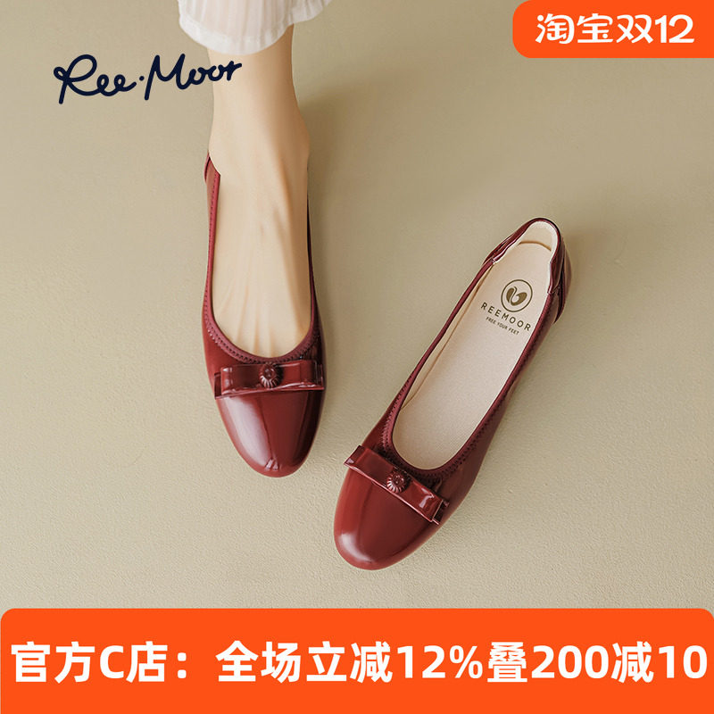 REEMOOR婚鞋平底单鞋舒适蛋卷鞋