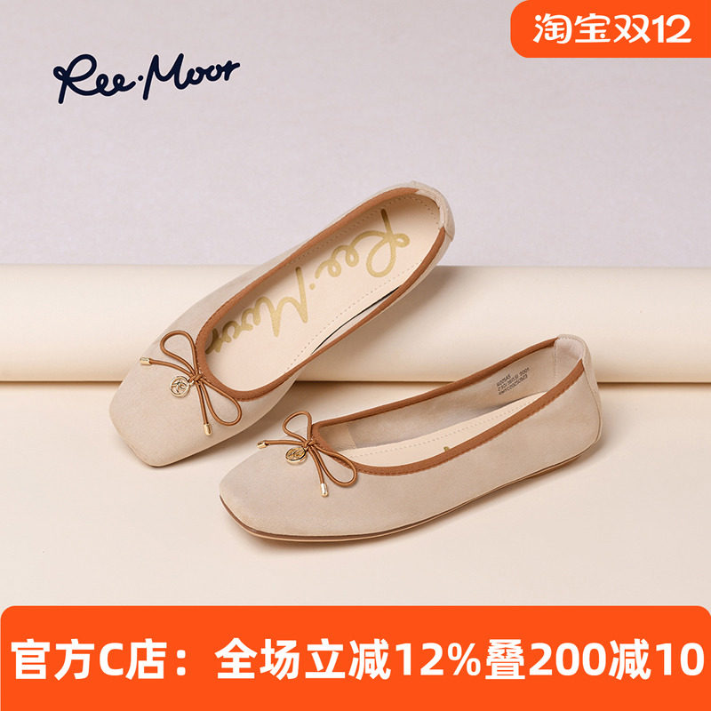 REEMOOR睿慕法式蝴蝶结蛋卷鞋女