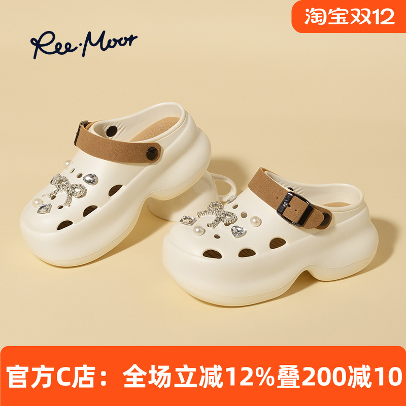 REEMOOR厚底洞洞鞋外穿拖鞋凉鞋