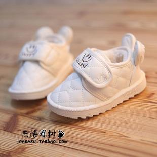 6岁冬季 男童短靴子18个月加绒女婴儿卡通雪地靴 宝宝棉鞋