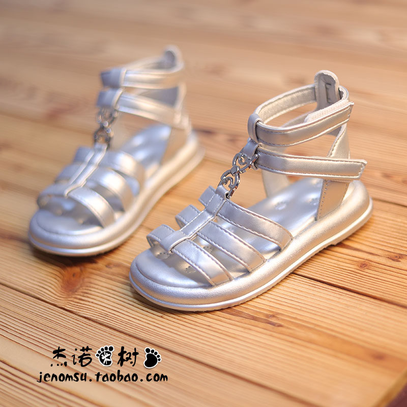 女童凉鞋夏中小童2026新款韩版潮可爱时尚宝宝胖脚舒服罗马短靴子