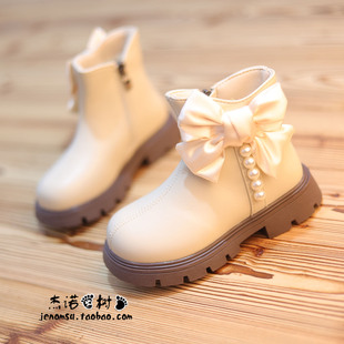 女童靴子秋冬季单靴2026新款韩版小女孩女童公主短靴中大童马丁靴