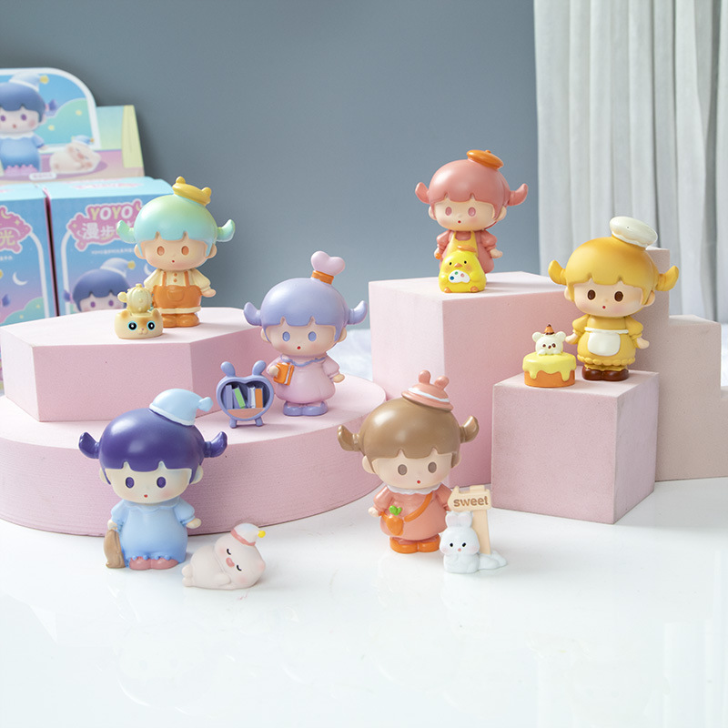 新款YOYO漫步时光卡通萌宠公仔潮玩盲盒摆件周边手办新春礼品