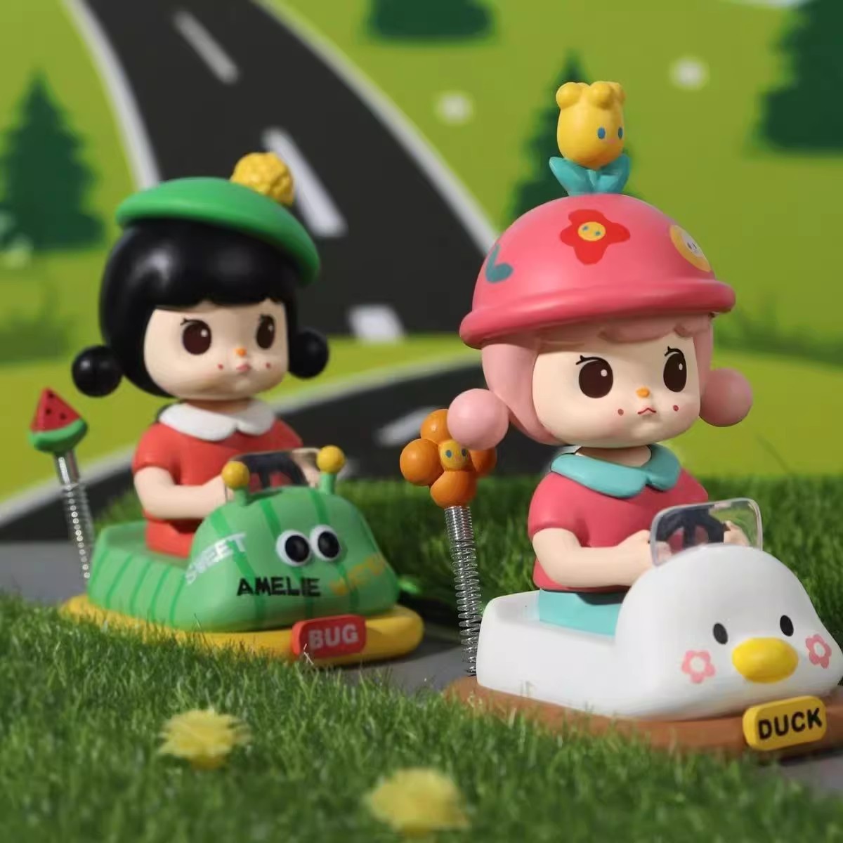 Amelie碰碰车系列潮玩公仔可爱桌面摆件玩具礼物手办盲盒