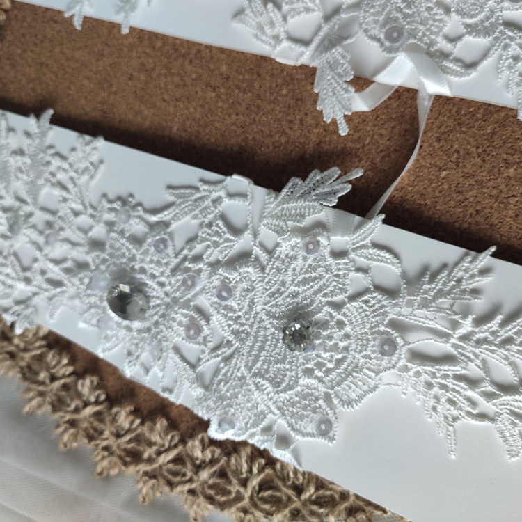 웨딩 에티켓 장갑 신부 신혼 장식 수용성 다이아몬드 레이스 장갑 흰색 미적 중공 장갑