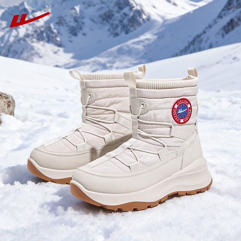 回力雪地靴女加绒加厚保暖大棉鞋