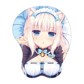 猫娘乐园动漫美女电脑办公3d立体护腕鼠标垫手腕垫二次元 动漫定制