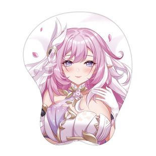 崩坏3游戏爱莉希雅美女电脑3d立体护腕鼠标垫硅胶手腕垫DIY定制