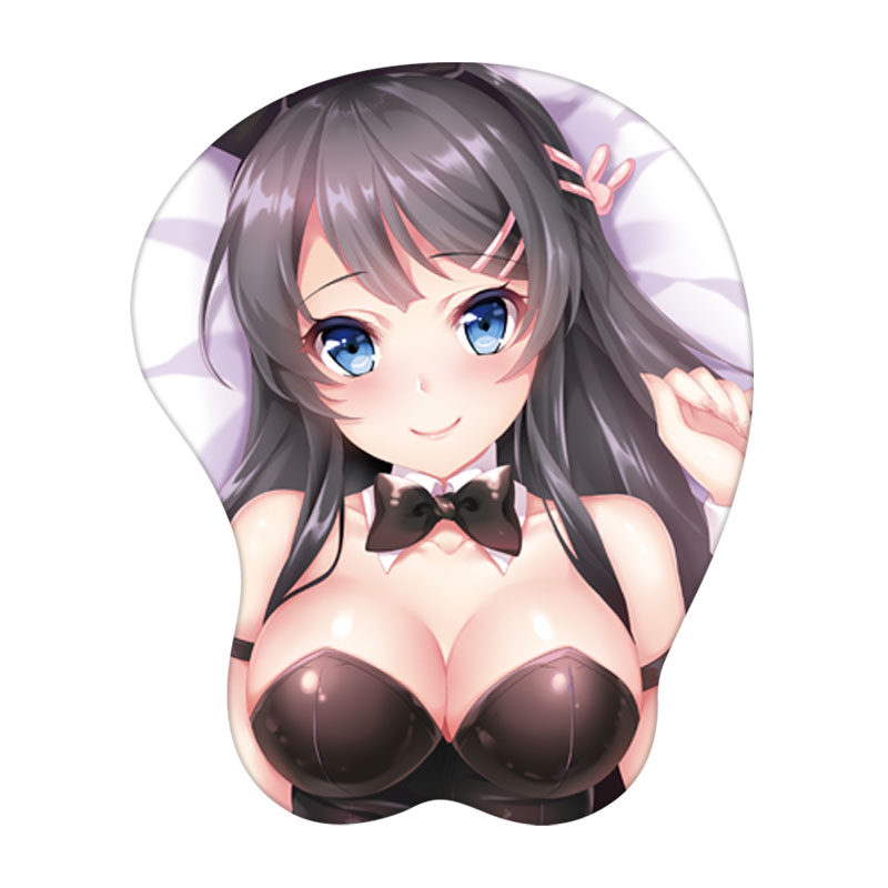 兔女郎学姐樱岛麻衣美女3d立体护腕鼠标垫硅胶手腕垫动漫DIY定制