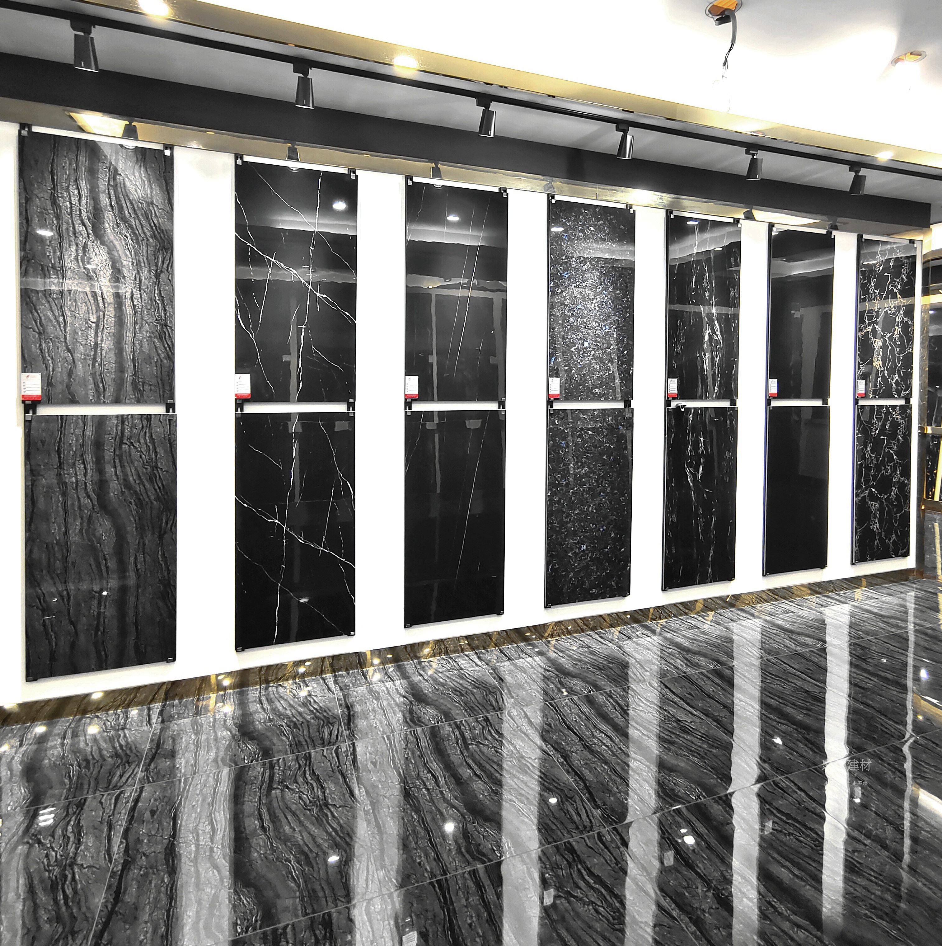 深色大理石 通体黑色瓷砖6000x1200全抛釉800x800夜总会防滑地砖