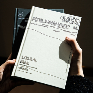 记事本飞向我 本子励志笔记本学生文艺手账本 山能量日记本A5精装