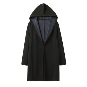 秋冬复古中长款连帽披风加绒加厚外套风对襟无扣风衣C051P75,男装风衣,星座409-1