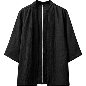 2022风短半袖汉服披风秋季青春纯色透气薄款棉麻上衣W001P50图片