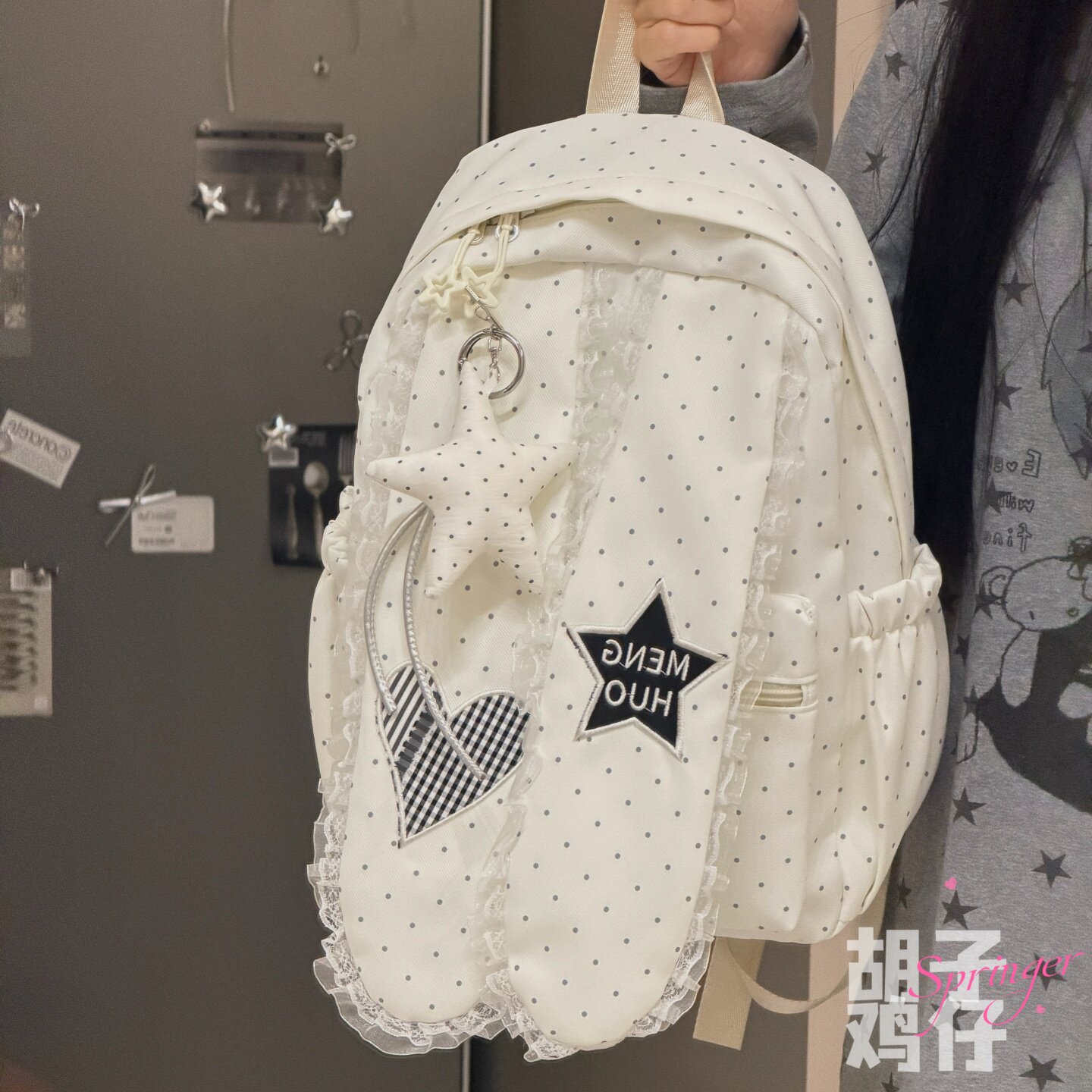 韩系可爱少女风小书包兔耳双肩包图片
