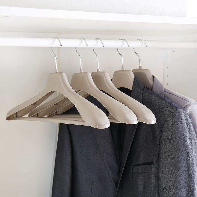 华嘉西装宽肩塑料衣架加厚加宽 酒店服装店加宽衣架家用防滑衣架
