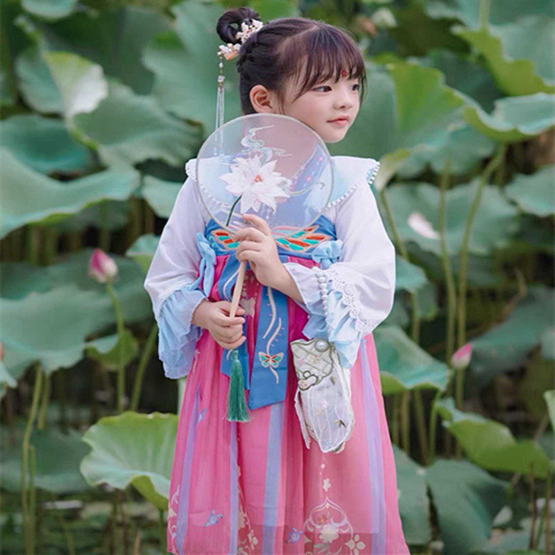 儿童汉服女孩连衣裙幼儿汉服中国风仙女裙古风儒裙小女童唐装长袖