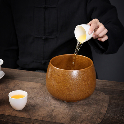 古土简约茶桌干泡茶桌配件茶水缸